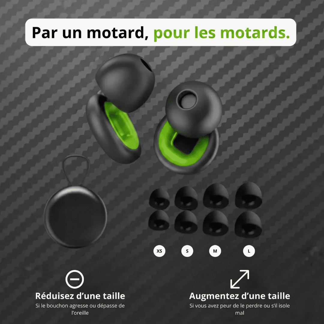 Bouchons d'oreilles pour motard
