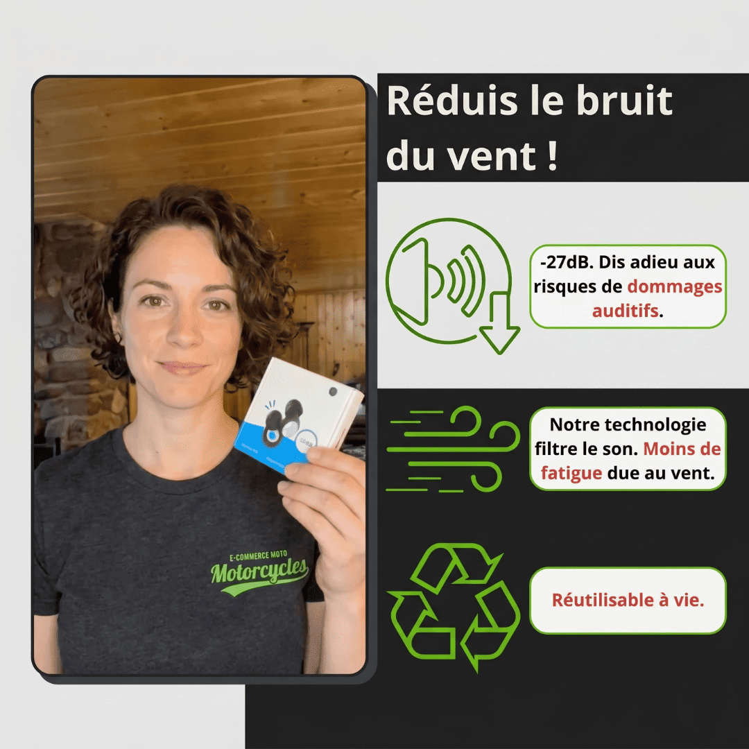 Bouchons d'oreilles pour motard