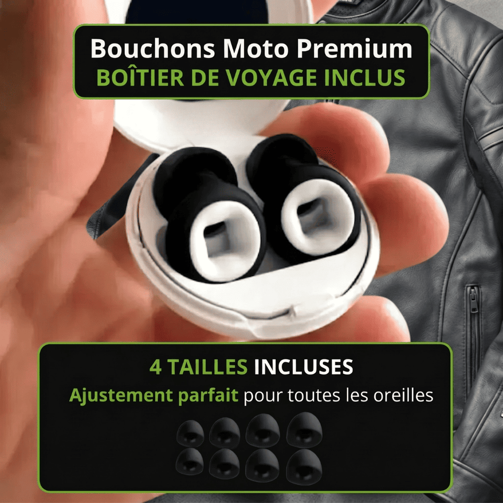 Bouchons d'oreilles pour motard