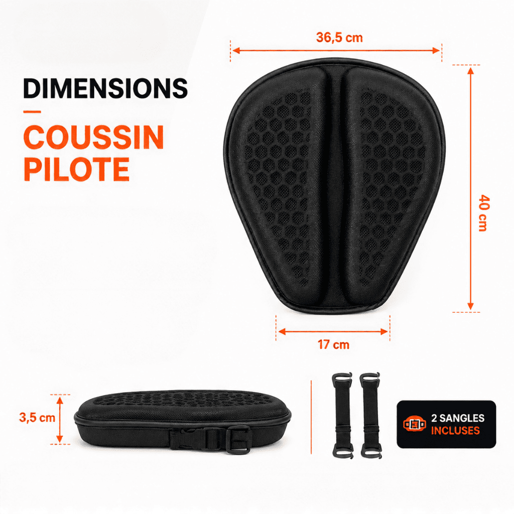Coussin moto en gel 3D | GelFlow